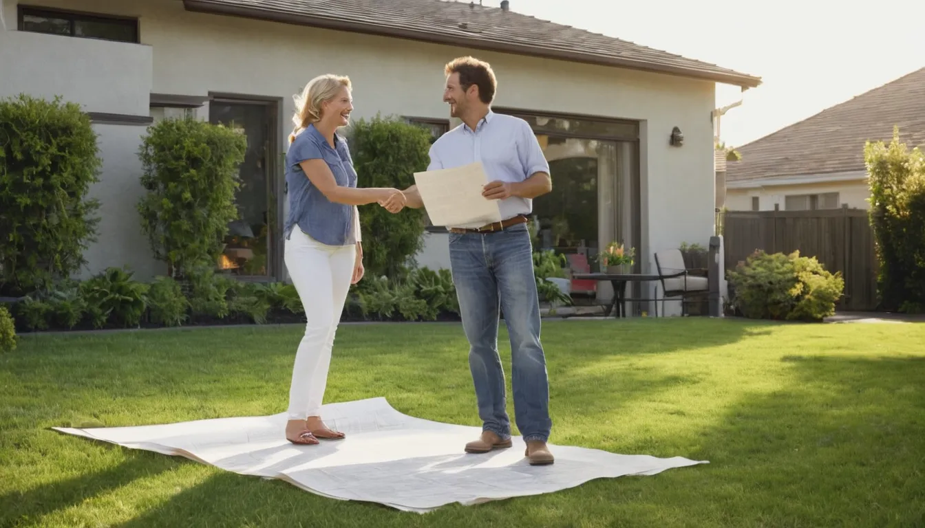 A homeowner reviewing a concrete plan with a local provider in the Aberdeen area