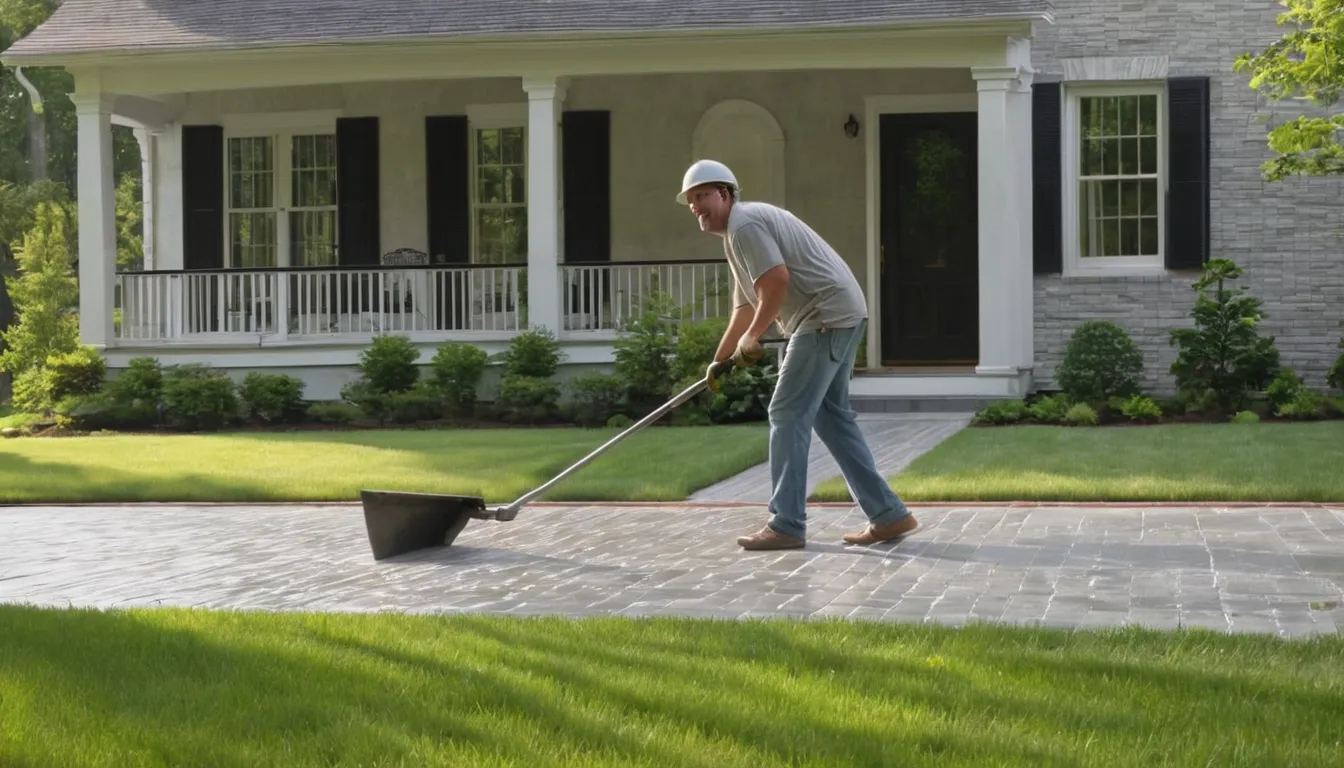 A smooth new concrete driveway in front of a colonial home in Aberdeen